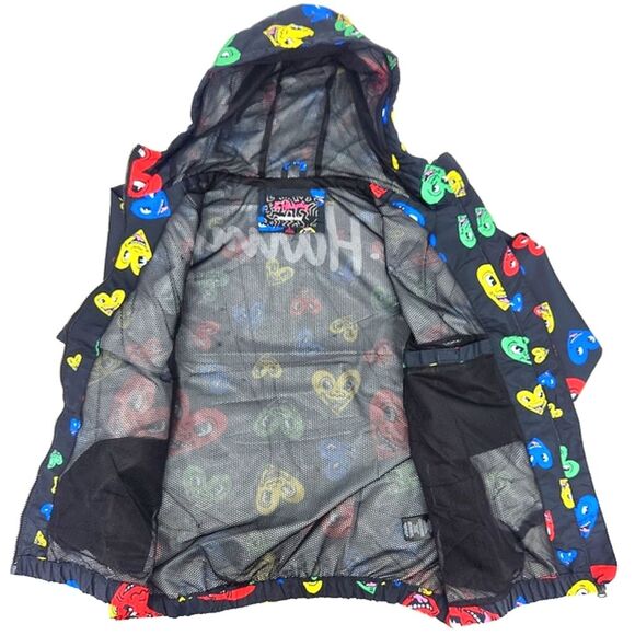 Members Only Keith Haring Heart Windbreaker Womens XL Kidcore Retro 90s Style - Picture 4 of 12